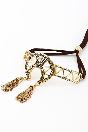 Moon Shape Chain Tassel Bracelet 5FDA2